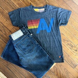 KIDS BUNDLE!!! Polo Ralph Lauren & Aviator Nation Gray Graphic T-Shirt